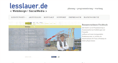 Desktop Screenshot of lesslauer.de